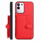 For vivo Y29 4G / T4x / Y300t Button Card Bag RFID Anti-theft Phone Case(Red) - 2