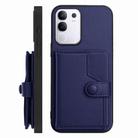 For vivo Y29 4G / T4x / Y300t Button Card Bag RFID Anti-theft Phone Case(Blue) - 2