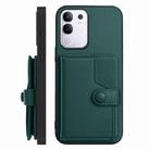 For vivo Y29 4G / T4x / Y300t Button Card Bag RFID Anti-theft Phone Case(Green) - 2