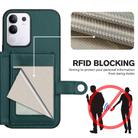 For vivo Y29 4G / T4x / Y300t Button Card Bag RFID Anti-theft Phone Case(Green) - 3