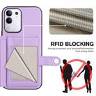 For vivo Y29 4G / T4x / Y300t Button Card Bag RFID Anti-theft Phone Case(Purple) - 3