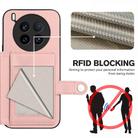 For vivo X200 Ultra Button Card Bag RFID Anti-theft Phone Case(Pink) - 3