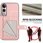 For vivo V50 Lite 4G Button Card Bag RFID Anti-theft Phone Case(Pink) - 3