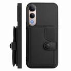 For vivo V50 Lite 4G Button Card Bag RFID Anti-theft Phone Case(Black) - 2