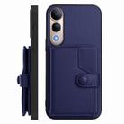 For vivo V50 Lite 4G Button Card Bag RFID Anti-theft Phone Case(Blue) - 2
