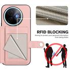 For vivo Y39 5G / Y300i Button Card Bag RFID Anti-theft Phone Case(Pink) - 3