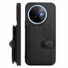 For vivo Y39 5G / Y300i Button Card Bag RFID Anti-theft Phone Case(Black) - 2