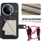 For vivo Y39 5G / Y300i Button Card Bag RFID Anti-theft Phone Case(Black) - 3