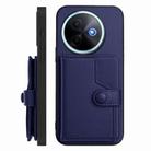 For vivo Y39 5G / Y300i Button Card Bag RFID Anti-theft Phone Case(Blue) - 2