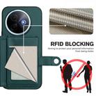 For vivo Y39 5G / Y300i Button Card Bag RFID Anti-theft Phone Case(Green) - 3