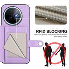 For vivo Y39 5G / Y300i Button Card Bag RFID Anti-theft Phone Case(Purple) - 3