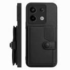 For Xiaomi Poco X6 Button Card Bag RFID Anti-theft Phone Case(Black) - 2