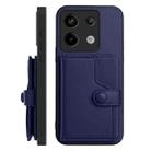 For Xiaomi Poco X6 Button Card Bag RFID Anti-theft Phone Case(Blue) - 2