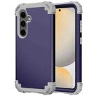 For Samsung Galaxy S24 FE 5G 3 in 1 Silicone Hybrid PC Shockproof Phone Case(Navy Blue Gray) - 2