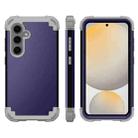 For Samsung Galaxy S24 FE 5G 3 in 1 Silicone Hybrid PC Shockproof Phone Case(Navy Blue Gray) - 3