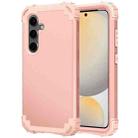 For Samsung Galaxy S24 FE 5G 3 in 1 Silicone Hybrid PC Shockproof Phone Case(Rose Gold) - 2