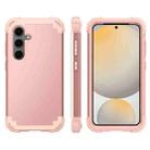 For Samsung Galaxy S24 FE 5G 3 in 1 Silicone Hybrid PC Shockproof Phone Case(Rose Gold) - 3