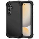 For Samsung Galaxy S24 FE 5G 3 in 1 Silicone Hybrid PC Shockproof Phone Case(Black) - 2