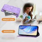 For Motorola Moto G05 Multi-Card Slots Zipper Wallet Leather Phone Case(Purple) - 3