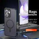 For OPPO Reno13 F 4G / 5G Armor MagSafe Precise Hole PC Hybrid TPU Phone Case(Frosted Black) - 2