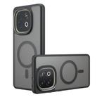 For vivo iQOO Z10 Turbo / Z10 Turbo Pro Armor MagSafe PC Hybrid TPU Phone Case(Frosted Black) - 1