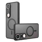 For vivo V50 Lite Armor MagSafe PC Hybrid TPU Phone Case(Frosted Black) - 1