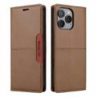 For iPhone 12 Pro Max GQUTROBE G01 RFID Anti-theft Leather Phone Case(Brown) - 2