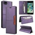 For iPhone SE 2022 / SE 2020 / 8 / 7 GQUTROBE G01 RFID Anti-theft Leather Phone Case(Purple) - 1