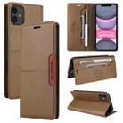 For iPhone 11 GQUTROBE G01 RFID Anti-theft Leather Phone Case(Brown) - 1