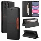 For iPhone 11 GQUTROBE G01 RFID Anti-theft Leather Phone Case(Black) - 1