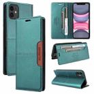 For iPhone 11 GQUTROBE G01 RFID Anti-theft Leather Phone Case(Green) - 1