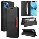 For iPhone 14 / 13 GQUTROBE G01 RFID Anti-theft Leather Phone Case(Black) - 1