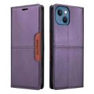 For iPhone 14 / 13 GQUTROBE G01 RFID Anti-theft Leather Phone Case(Purple) - 2