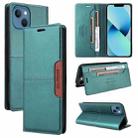 For iPhone 14 / 13 GQUTROBE G01 RFID Anti-theft Leather Phone Case(Green) - 1