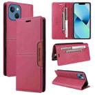 For iPhone 15 Plus / 14 Plus GQUTROBE G01 RFID Anti-theft Leather Phone Case(Red) - 1