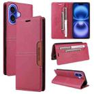 For iPhone 16 Plus GQUTROBE G01 RFID Anti-theft Leather Phone Case(Red) - 1