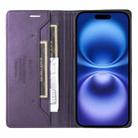 For iPhone 16 Plus GQUTROBE G01 RFID Anti-theft Leather Phone Case(Purple) - 3