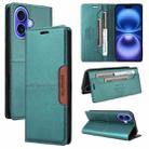 For iPhone 16 Plus GQUTROBE G01 RFID Anti-theft Leather Phone Case(Green) - 1