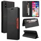 For iPhone XS / X GQUTROBE G01 RFID Anti-theft Leather Phone Case(Black) - 1