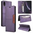 For iPhone XR GQUTROBE G01 RFID Anti-theft Leather Phone Case(Purple) - 1