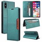 For iPhone XS Max GQUTROBE G01 RFID Anti-theft Leather Phone Case(Green) - 1