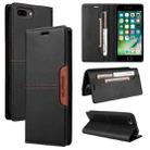 For iPhone 8 Plus / 7 Plus GQUTROBE G01 RFID Anti-theft Leather Phone Case(Black) - 1