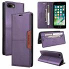 For iPhone 8 Plus / 7 Plus GQUTROBE G01 RFID Anti-theft Leather Phone Case(Purple) - 1