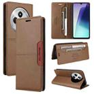 For Redmi 14C GQUTROBE G01 RFID Anti-theft Leather Phone Case(Brown) - 1