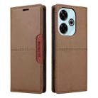 For Redmi 13 4G GQUTROBE G01 RFID Anti-theft Leather Phone Case(Brown) - 2