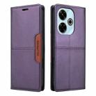 For Redmi 13 4G GQUTROBE G01 RFID Anti-theft Leather Phone Case(Purple) - 2