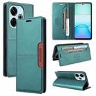 For Redmi 13 4G GQUTROBE G01 RFID Anti-theft Leather Phone Case(Green) - 1