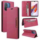 For Redmi 12C GQUTROBE G01 RFID Anti-theft Leather Phone Case(Red) - 1