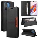 For Redmi 12C GQUTROBE G01 RFID Anti-theft Leather Phone Case(Black) - 1