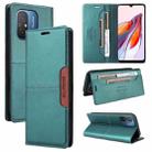 For Redmi 12C GQUTROBE G01 RFID Anti-theft Leather Phone Case(Green) - 1